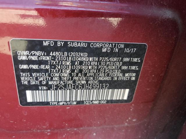 Photo 14 from auction – 2018 SUBARU FORESTER 2 with VIN JF2SJAEC6JH499132