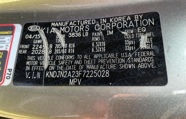 Photo 10 from auction – 2015 KIA SOUL with VIN KNDJN2A23F7225028