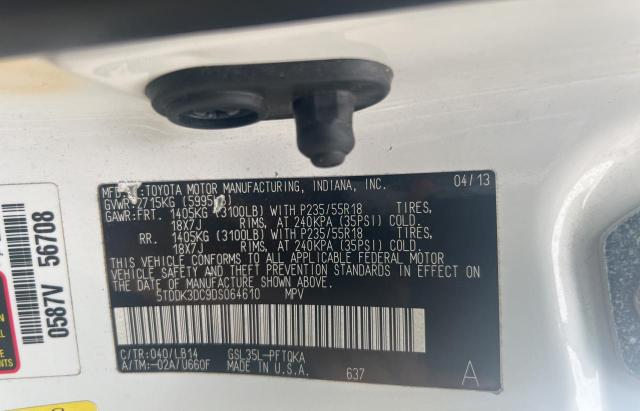 Photo 10 from auction – 2013 TOYOTA SIEANNA with VIN 5TDDK3DC9DS064610
