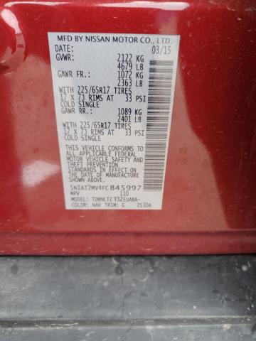 Photo 14 from auction – 2015 NISSAN ROGUE S with VIN 5N1AT2MV4FC845997