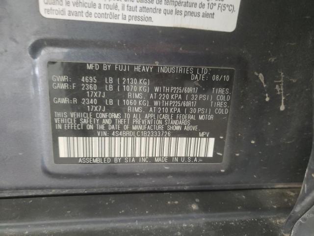 Photo 14 from auction – 2011 SUBARU OUTBACK 3. with VIN 4S4BRDLC1B2333726