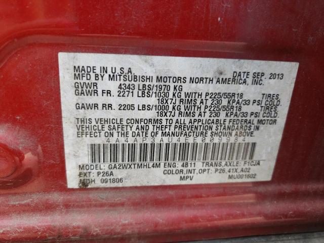 Photo 14 from auction – 2014 MITSUBISHI OUTLANDER with VIN 4A4AP3AU4EE009984