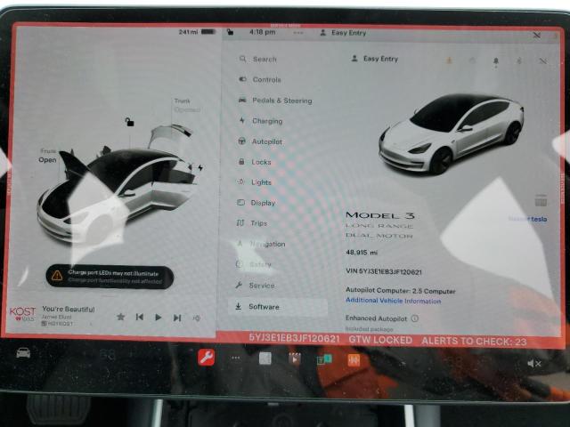 Photo 9 from auction – 2018 TESLA MODEL 3 with VIN 5YJ3E1EB3JF120621