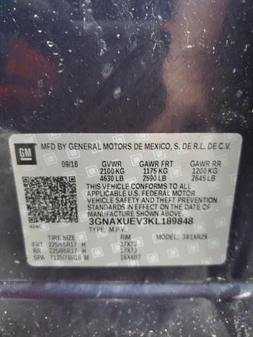 Photo 14 from auction – 2019 CHEVROLET EQUINOX LT with VIN 3GNAXUEV3KL189848