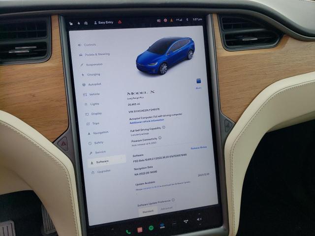 Photo 9 from auction – 2020 TESLA MODEL X with VIN 5YJXCAE20LF249376