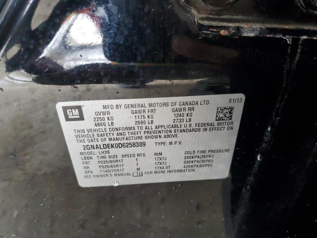 Photo 14 from auction – 2013 CHEVROLET EQUINOX LT with VIN 2GNALDEK0D6258309
