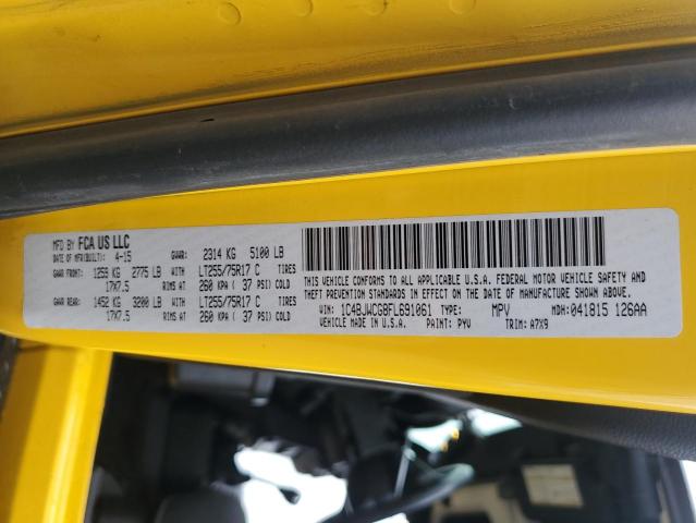 Photo 14 from auction – 2015 JEEP WRANGLER R with VIN 1C4BJWCG8FL691061