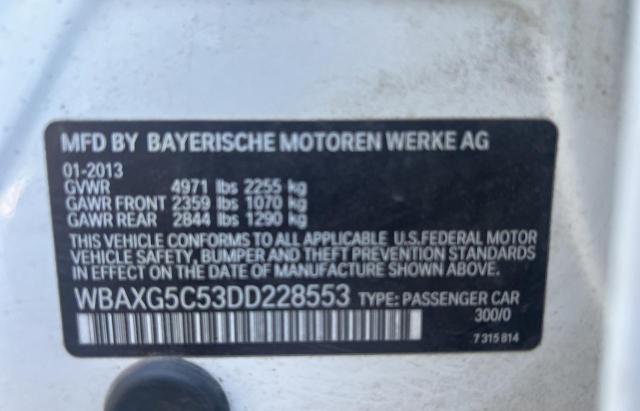 Photo 10 from auction – 2013 BMW 528 I with VIN WBAXG5C53DD228553