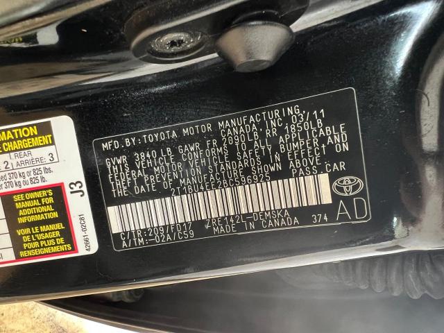 Photo 10 from auction – 2011 TOYOTA COROLLA BA with VIN 2T1BU4EE2BC596925