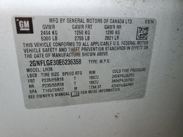 Photo 14 from auction – 2014 CHEVROLET EQUINOX LT with VIN 2GNFLGE30E6236358