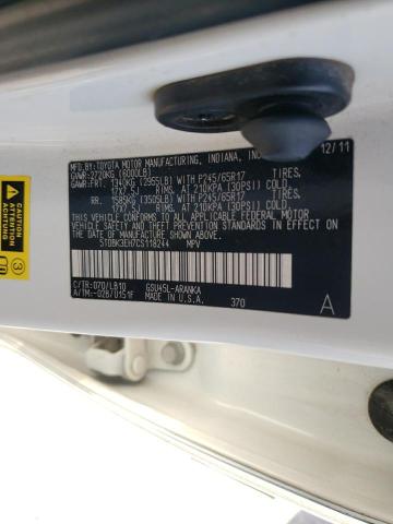 Photo 14 from auction – 2012 TOYOTA HIGHLANDER with VIN 5TDBK3EH7CS118244