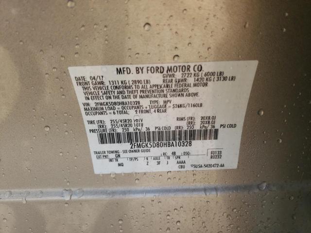 Photo 14 from auction – 2017 FORD FLEX LIMIT with VIN 2FMGK5D80HBA10328