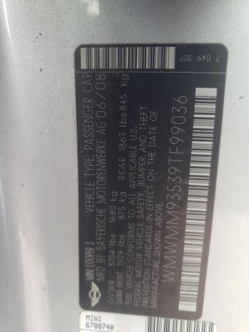 Photo 14 from auction – 2009 MINI COOPER CLU with VIN WMWMM93539TF99036