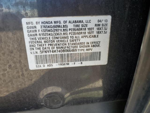 Photo 14 from auction – 2013 HONDA PILOT EXLN with VIN 5FNYF4H74DB066469