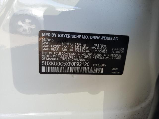 Photo 14 from auction – 2015 BMW X6 SDRIVE3 with VIN 5UXKU0C5XF0F92120