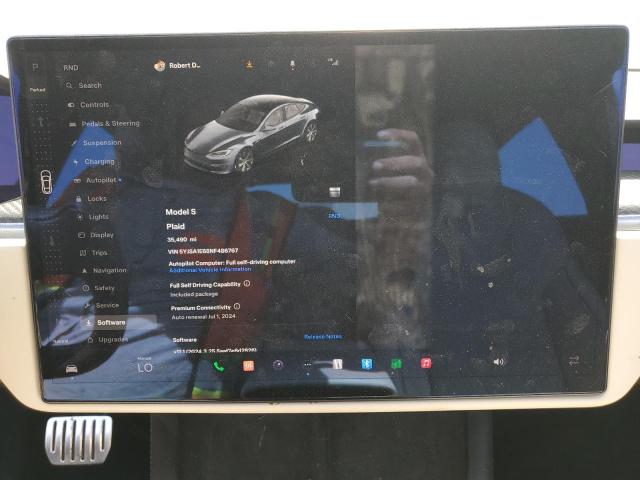 Photo 9 from auction – 2022 TESLA MODEL S with VIN 5YJSA1E68NF486767