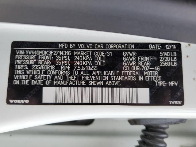 Photo 14 from auction – 2015 VOLVO XC60 T5 PR with VIN YV440MDK3F2714316