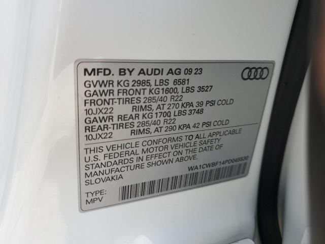 Photo 14 from auction – 2023 AUDI SQ8 PRESTI with VIN WA1CWBF14PD045530