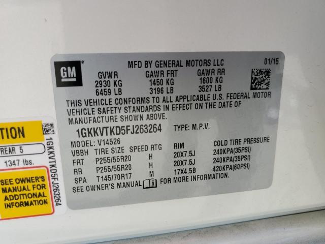 Photo 14 from auction – 2015 GMC ACADIA DEN with VIN 1GKKVTKD5FJ263264