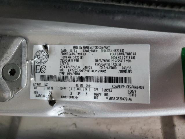 Photo 14 from auction – 2014 FORD ESCAPE S with VIN 1FMCU0F71EUB17992