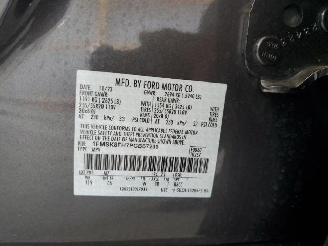Photo 14 from auction – 2023 FORD EXPLORER L with VIN 1FMSK8FH7PGB67239