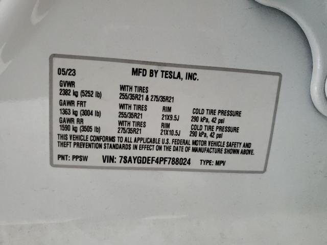 Photo 14 from auction – 2023 TESLA MODEL Y with VIN 7SAYGDEF4PF788024