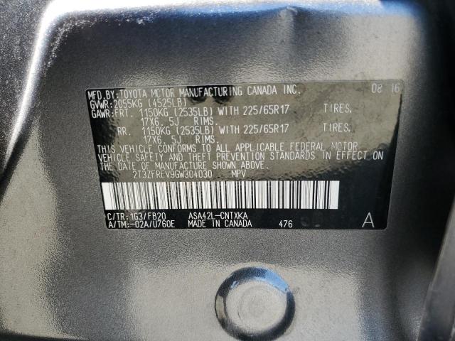 Photo 14 from auction – 2016 TOYOTA RAV4 LE with VIN 2T3ZFREV9GW304030