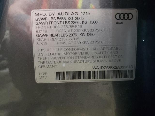Photo 14 from auction – 2016 AUDI Q5 PREMIUM with VIN WA1D7AFPXGA092613
