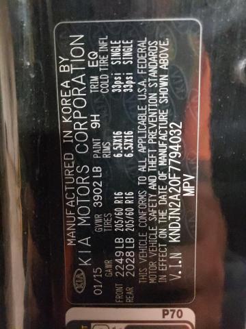 Photo 14 from auction – 2015 KIA SOUL with VIN KNDJN2A20F7794032