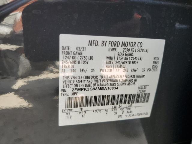 Photo 14 from auction – 2021 FORD EDGE SE with VIN 2FMPK3G98MBA16834