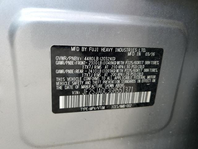 Photo 14 from auction – 2016 SUBARU FORESTER 2 with VIN JF2SJAGC3GH551371