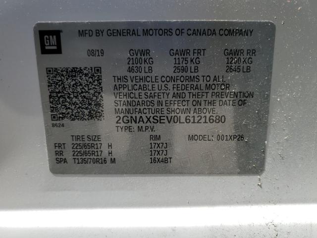 Photo 14 from auction – 2019 CHEVROLET EQUINOX with VIN 2GNAXSEV0L6121680