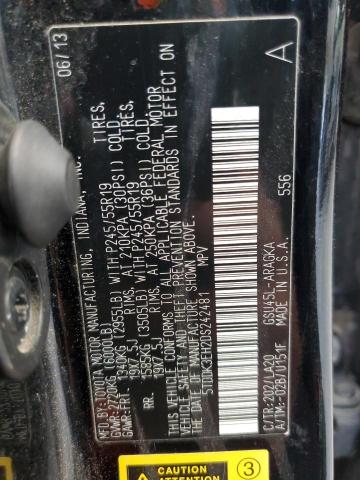 Photo 14 from auction – 2013 TOYOTA HIGHLANDER with VIN 5TDDK3EH2DS242481