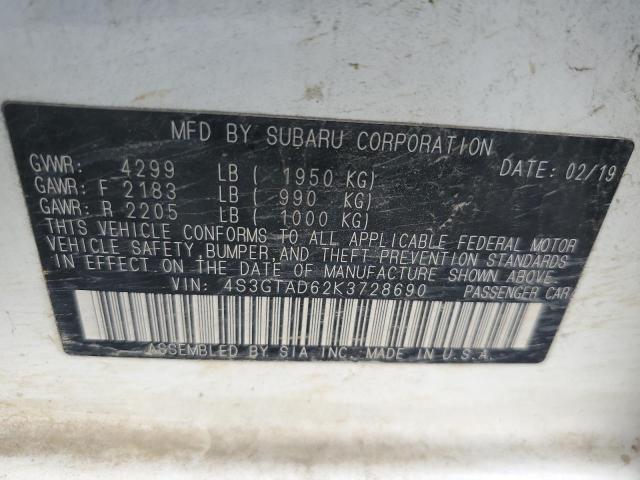 Photo 14 from auction – 2019 SUBARU IMPREZA PR with VIN 4S3GTAD62K3728690
