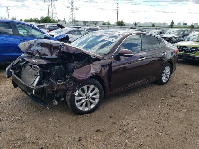 KIA OPTIMA EX 2018 with VIN 5XXGU4L34JG185587 - Photo from auction