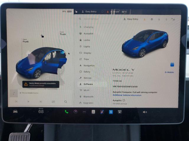 Photo 9 from auction – 2022 TESLA MODEL Y with VIN 7SAYGDEE4NF536181