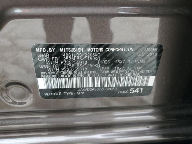 Photo 14 from auction – 2019 MITSUBISHI OUTLANDER with VIN JA4AD2A30KZ032050