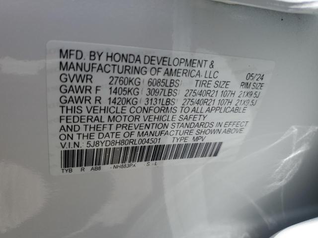 Photo 14 from auction – 2024 ACURA MDX TYPE S with VIN 5J8YD8H80RL004501