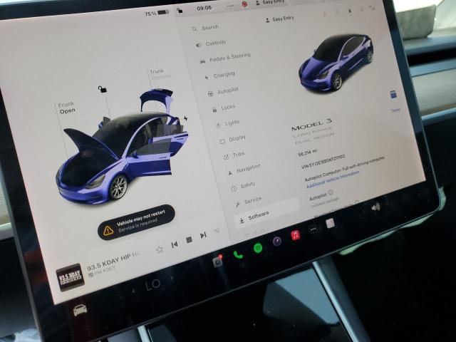 Photo 9 from auction – 2019 TESLA MODEL 3 with VIN 5YJ3E1EB5KF211102