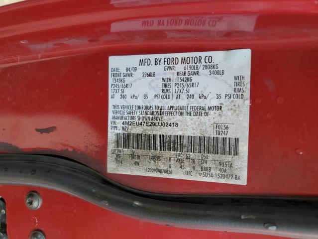 Photo 14 from auction – 2009 MERCURY MOUNTAINEE with VIN 4M2EU47E29UJ02418