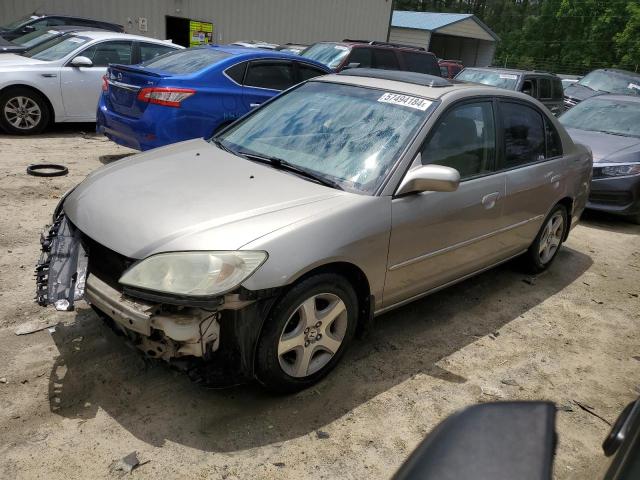 HONDA CIVIC EX 2005 with VIN 2HGES26725H570845 - Photo from auction