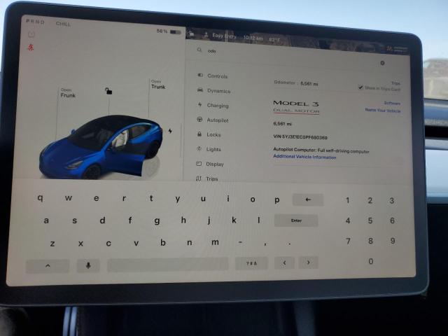 Photo 9 from auction – 2023 TESLA MODEL 3 with VIN 5YJ3E1EC0PF680369