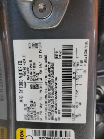 Photo 14 from auction – 2022 FORD BRONCO with VIN 3FMCR9B68NRD24194