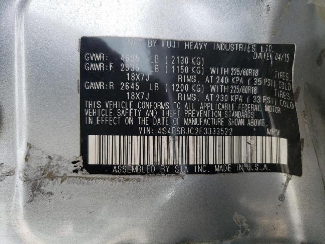 Снимка 14 от търг – 2015 SUBARU OUTBACK 2. с VIN 4S4BSBJC2F3333522