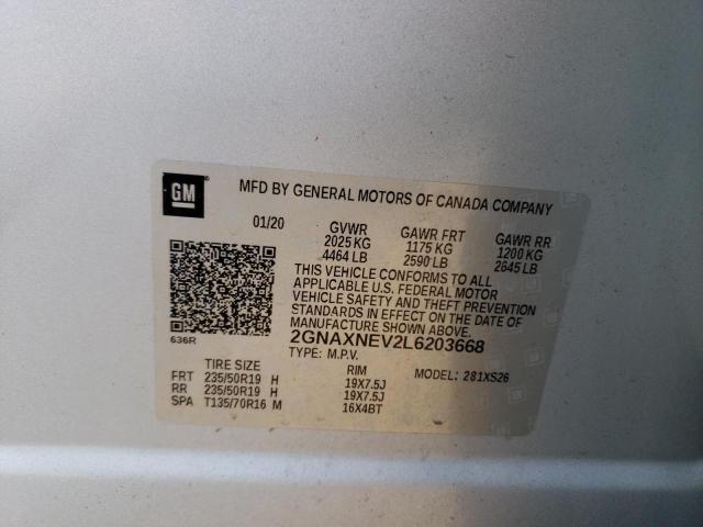 Photo 14 from auction – 2020 CHEVROLET EQUINOX PR with VIN 2GNAXNEV2L6203668