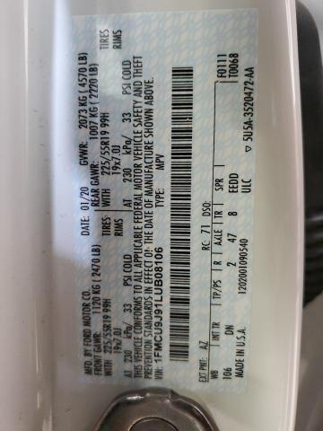 Photo 14 from auction – 2020 FORD ESCAPE TIT with VIN 1FMCU9J91LUB08106