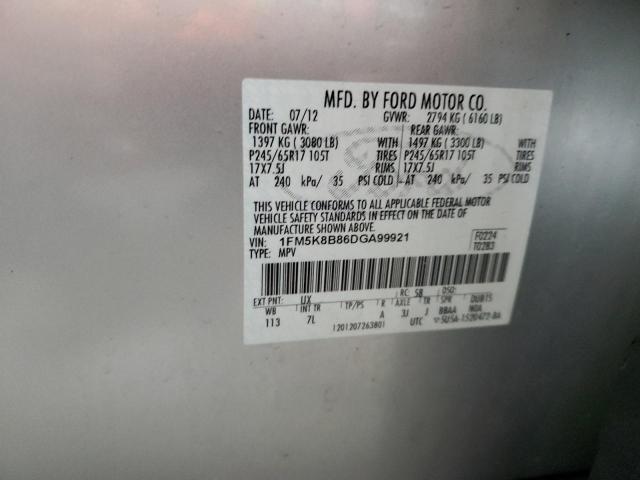 Photo 14 from auction – 2013 FORD EXPLORER with VIN 1FM5K8B86DGA99921