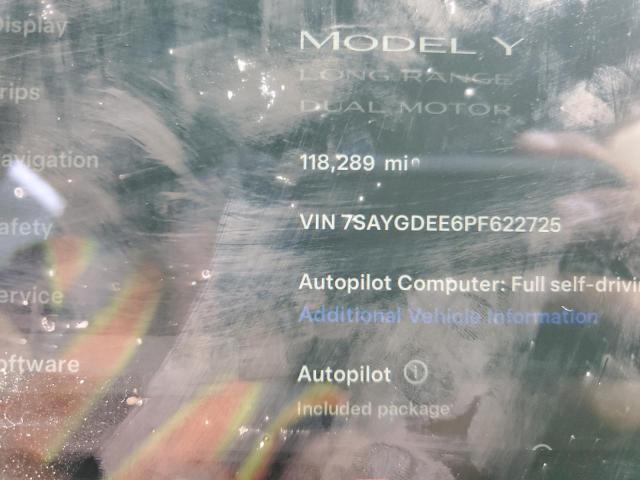 Photo 9 from auction – 2023 TESLA MODEL Y with VIN 7SAYGDEE6PF622725