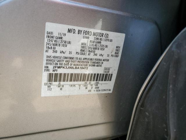 Photo 14 from auction – 2020 FORD EDGE SEL with VIN 2FMPK3J90LBA18472