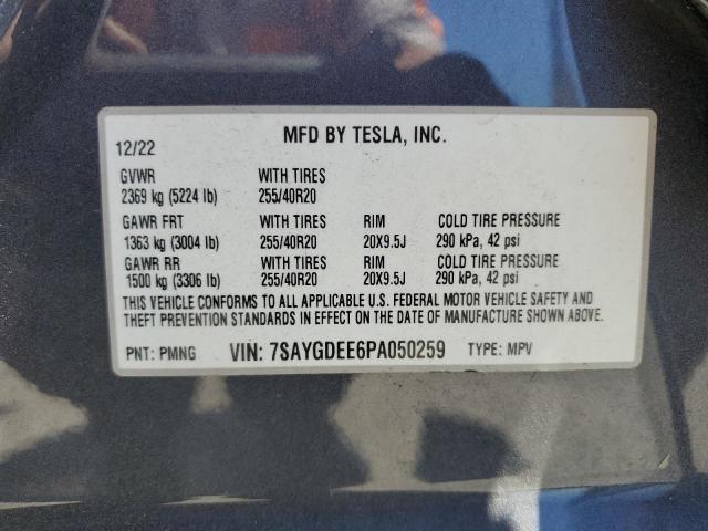 Photo 14 from auction – 2023 TESLA MODEL Y with VIN 7SAYGDEE6PA050259